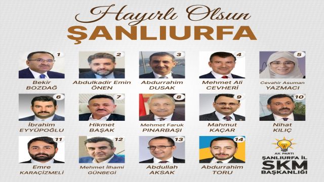 VATANDAŞLAR’DAN AK PARTİ ŞANLIURFA MİLLETVEKİLİ LİSTESİNE TAM NOT